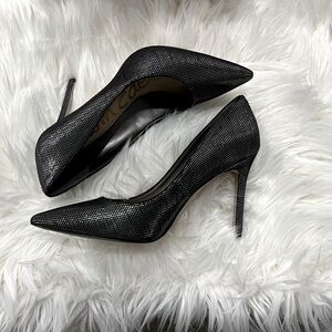 Heels, pumps, black/ silver, size 10M, Sam Edelman.